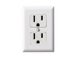 © Tsvetelina - a white electrical outlet with two outlets