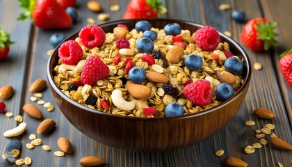 Wholesome Crunchy Delight of Organic Granola Bliss