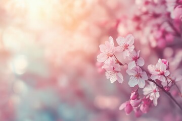 Wall Mural - A close up of a pink flower with a pink background