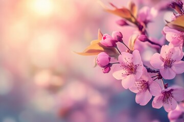 Wall Mural - A close up of a pink flower with a pink background