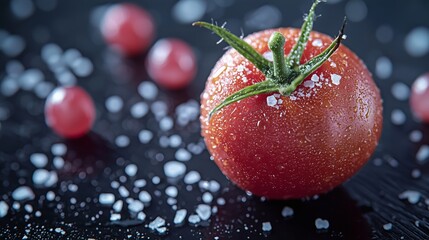 Fresh Tomato with Sea Salt Sprinkle