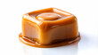 © suwatthana - Caramel candy with caramel topping on white background , sweet, dessert, indulgent, delicious, confectionery, treat
