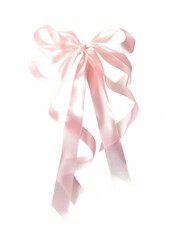 Canvas Print - Elegant pink satin ribbon bow