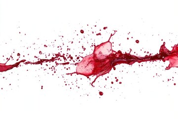 Wall Mural - Blood splash border line background white white background.