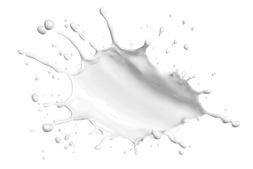 Canvas Print - White splash background isolated dairy.