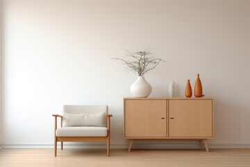 Wall Mural - Furniture sideboard chair house.