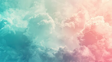 Aufkleber - A beautiful display of clouds in soft pastel colors fills the sky during sunset, showcasing shades of pink and blue, evoking a peaceful and dreamy ambiance