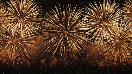 A dazzling display of colorful fireworks illuminating the night sky, creating a festive and celebratory atmosphere.