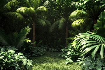 vegetation nature plant green natural environment foliage background 3d render. with generative ai