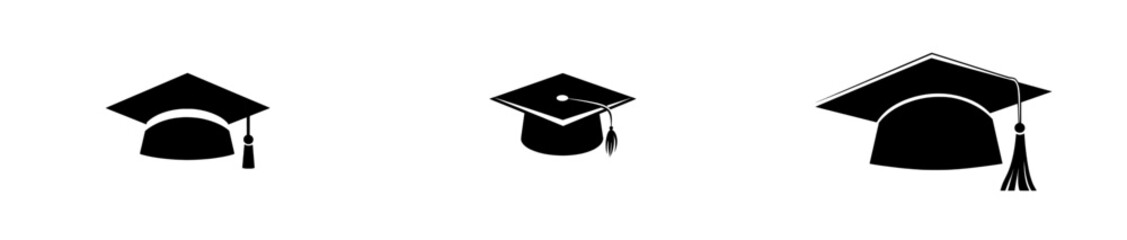 An illustration of a graduation cap with diploma symbol on a transparent background with a tassel.