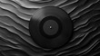 © Lexyat - Black vinyl record on a wavy black background.