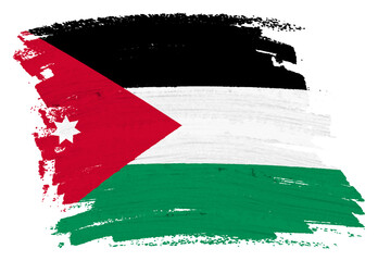 Jordan flag background paint splash brushstroke