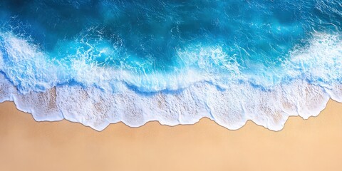 Wall Mural - Dark Blue Seawater with Waves at the Shoreline