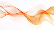 © Warisa - abstract orange background, wavy abstract orange lines in wave shape, data flow concept, white background and orange wave flow