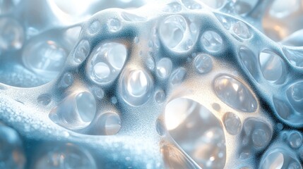 Poster - Abstract representation of a translucent, bubble-like structure.