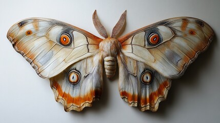 Sticker - Closeup of a Moth with Intricate Wings and Eyes