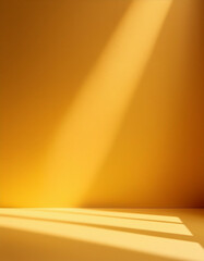 Wall Mural - abstract yellow color gradient studio background for product presentation. empty room with shadows o