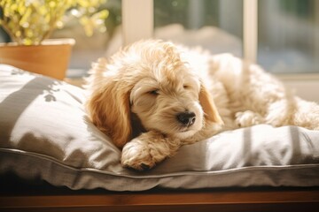 Wall Mural - Dog resting mammal animal.