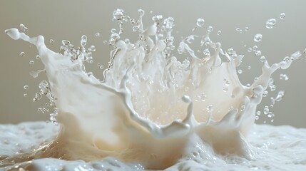 Wall Mural - Milk Splash: A Creamy Abstract Photography