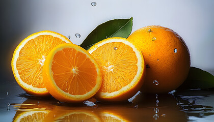 citrus delight organic orange in a modern artistic style