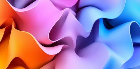 Wall Mural - Wallpaper design with a colorful curvy background (Stock photo)