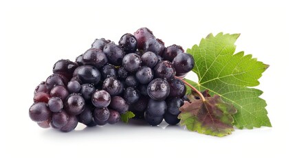 Wall Mural - A bunch of grape fruit isolated over white background