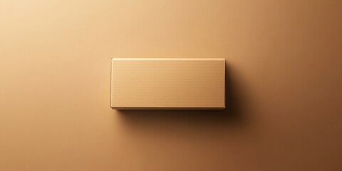 Wall Mural - a high-angle shot of a rectangular cardboard package laying flat, with clean lines and minimal detai
