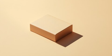 Wall Mural - a high-angle shot of a rectangular cardboard package laying flat, with clean lines and minimal detai