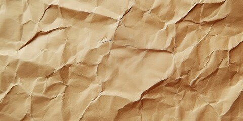 Sticker - Crumpled Brown Paper Texture for Background Use