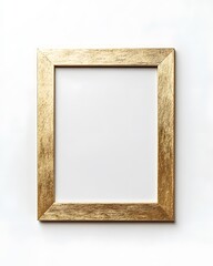 A gold frame isolated on a white background.