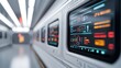 © AucArtStudio - Futuristic interface panel in a high-tech environment, sleek and modern design.