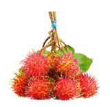 rambutan fruit isolated on white background.