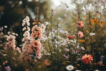 Poster - Flower garden outdoors blossom nature.