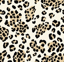 Wall Mural - A seamless pattern of small leopard spots