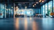 © AbstractAI - Blurred focus on a contemporary open space office interior suitable for use as a background Wide panorama with a digital touch