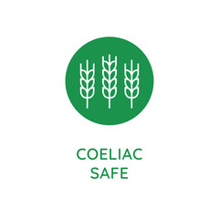 Wall Mural - vector line design element, badge and icon for food and cosmetics packaging in mono linear style - c