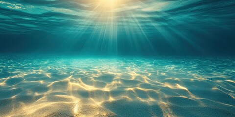 Poster - Clear Turquoise Ocean Water Under Sunlight