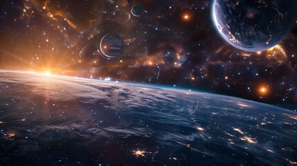 Wall Mural - Galactic Hub for Interstellar Diplomacy and Communications