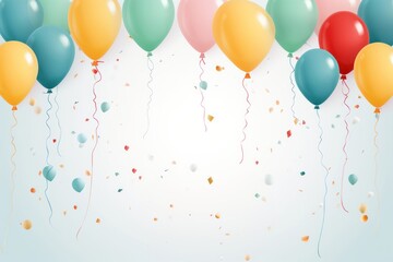 Poster - Birthday balloon backgrounds decoration.