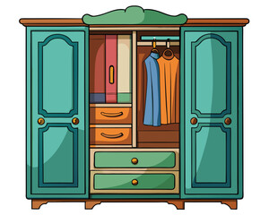 Wardrobe vector illustration