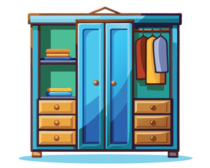 Wardrobe vector illustration