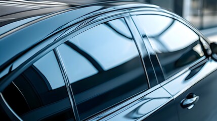 Tinted Car Window Reducing Glare for Improved Visibility and Safety