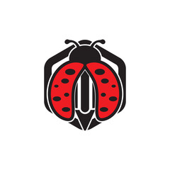 Poster - Lady bug icon logo design vector illustration