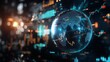 © Amornrat - A futuristic digital globe with data visualization and network connections, representing global communication and technology.