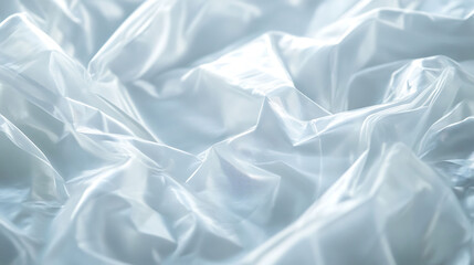 Abstract white fabric texture with soft folds and wrinkles.