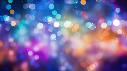 Wall Mural - Blur bookeh colorful lights or flashes on a colorful color background