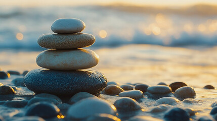 Wall Mural - a balanced life includes not only exercise and nutrition but also time for relaxation and mental rej