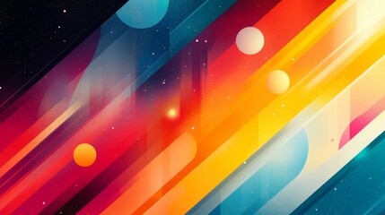 Wall Mural - Colorful visual abstract graphic. Vibrant and vivid. 4K resolution.