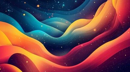 Wall Mural - Colorful visual abstract graphic. 4K resolution. Multicolor, vibrant and vivid.