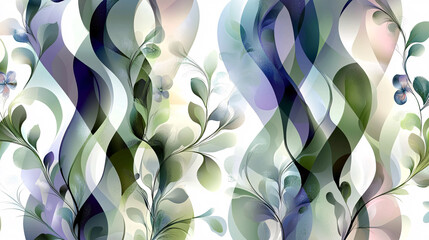 Wall Mural - Abstract Floral Pattern